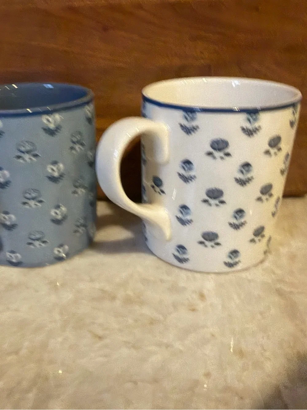Kravet x Pottery Barn blue and white garden mugs set of two